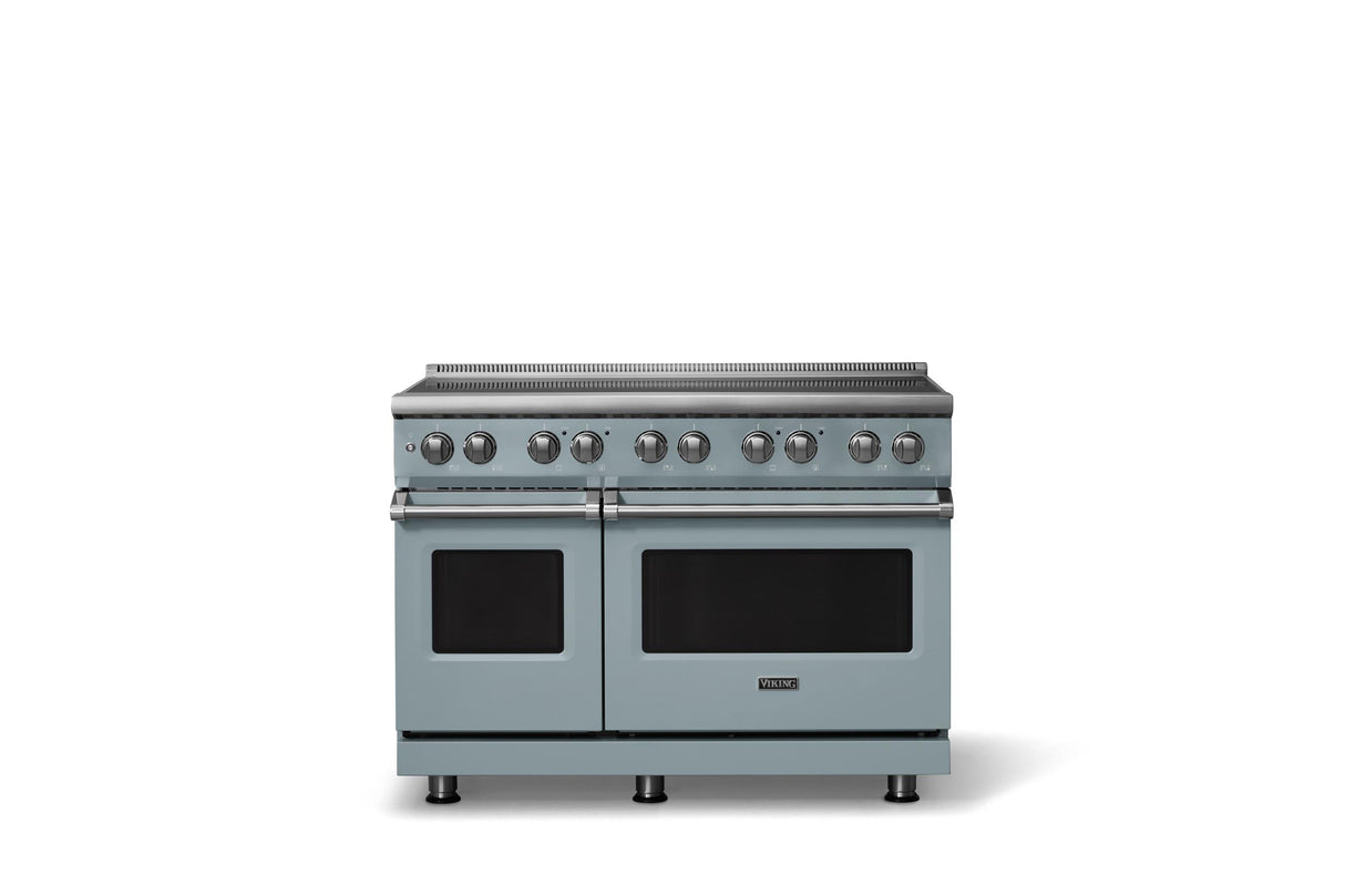 48"W. Induction Range (Finish: November Sky, Trim: Polished Chrome)