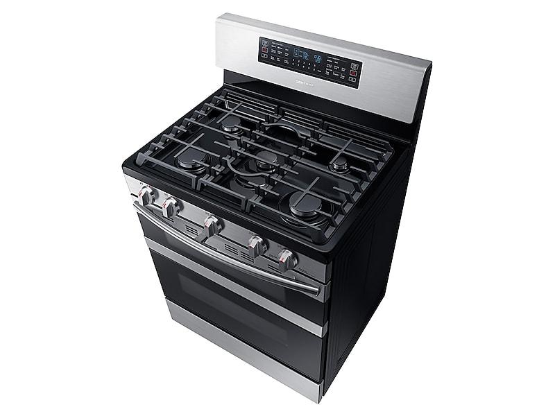 5.8 cu ft. Smart Freestanding Gas Range with Flex Duo™ & Dual Door in Stainless Steel