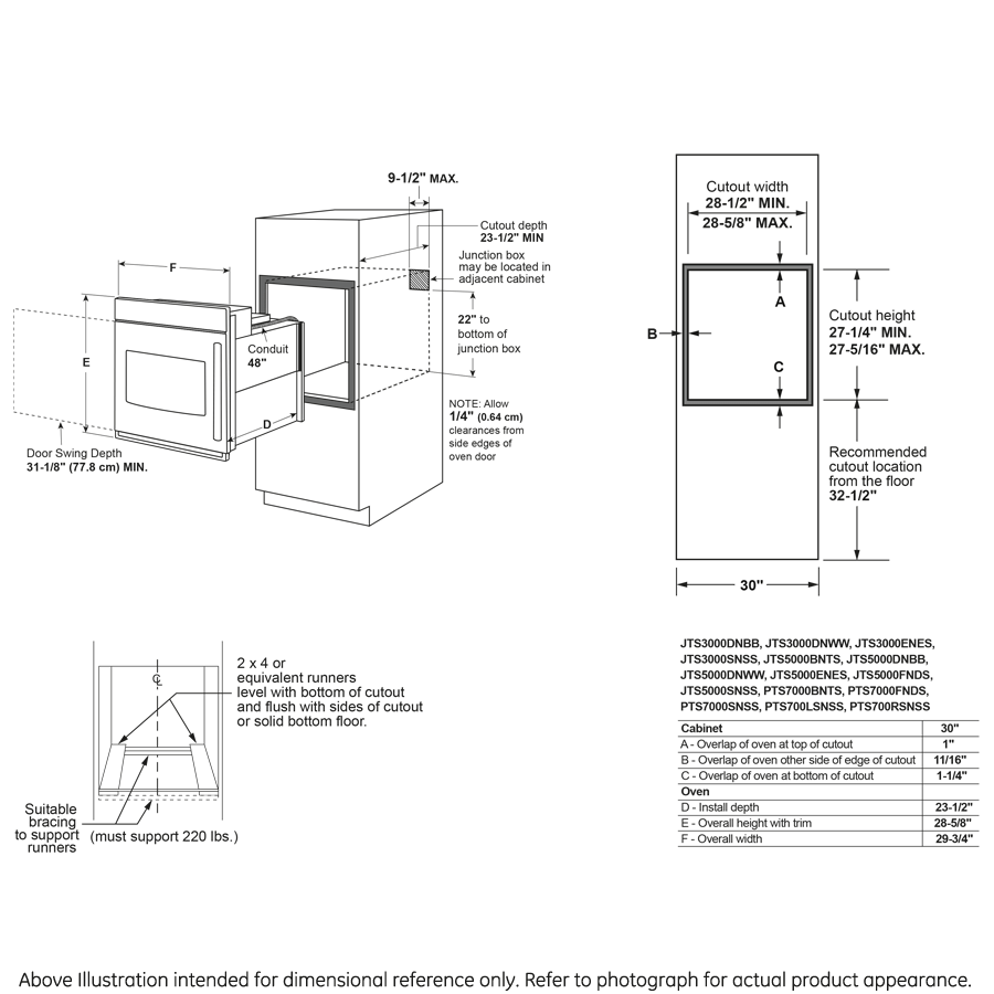 GE Profile™ 30" Smart Built-In Convection Single Wall Oven with Left-Hand Side-Swing Doors