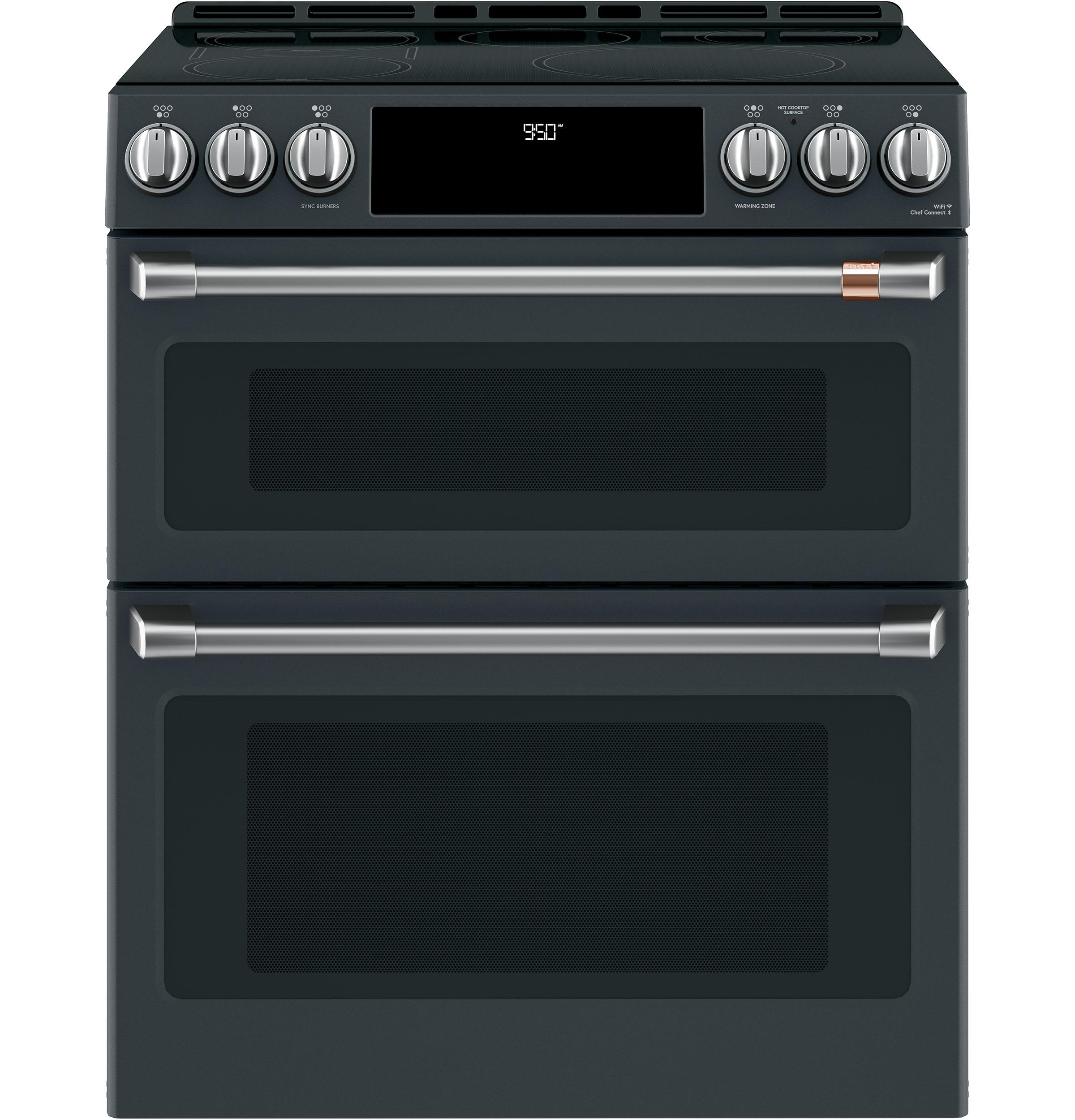 Café™ 30" Smart Slide-In, Front-Control, Induction and Convection Double-Oven Range