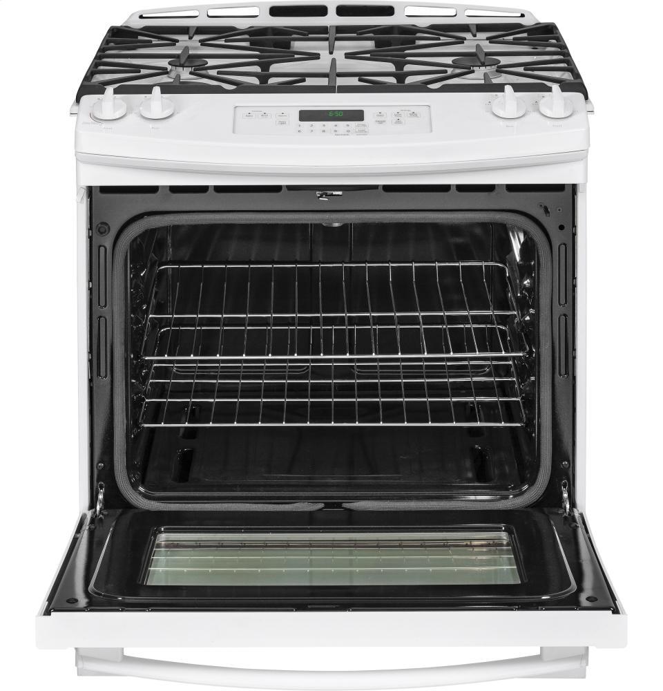GE® 30" Slide-In Front Control Gas Range