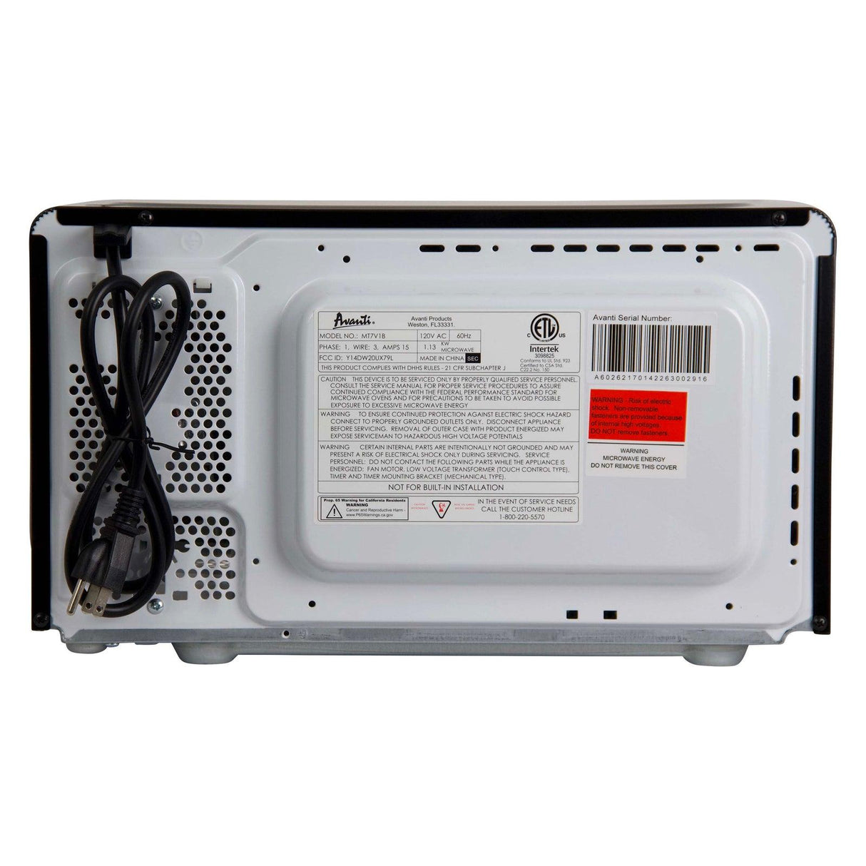 Avanti Countertop Microwave Oven, 0.7 cu. ft. - White