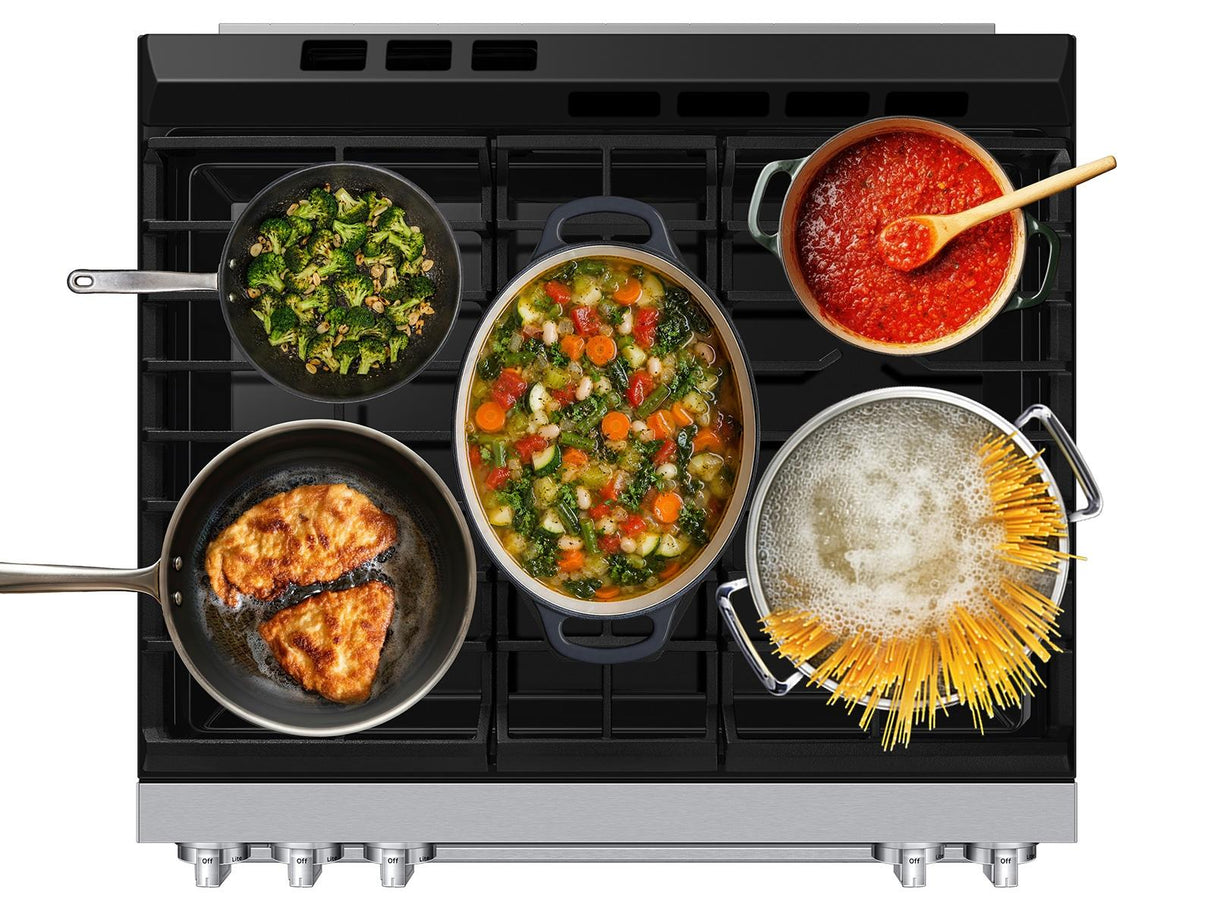 Bespoke Smart Slide-in Gas Range Flex Duo™ Oven Pro Style Design Dual True Convection
