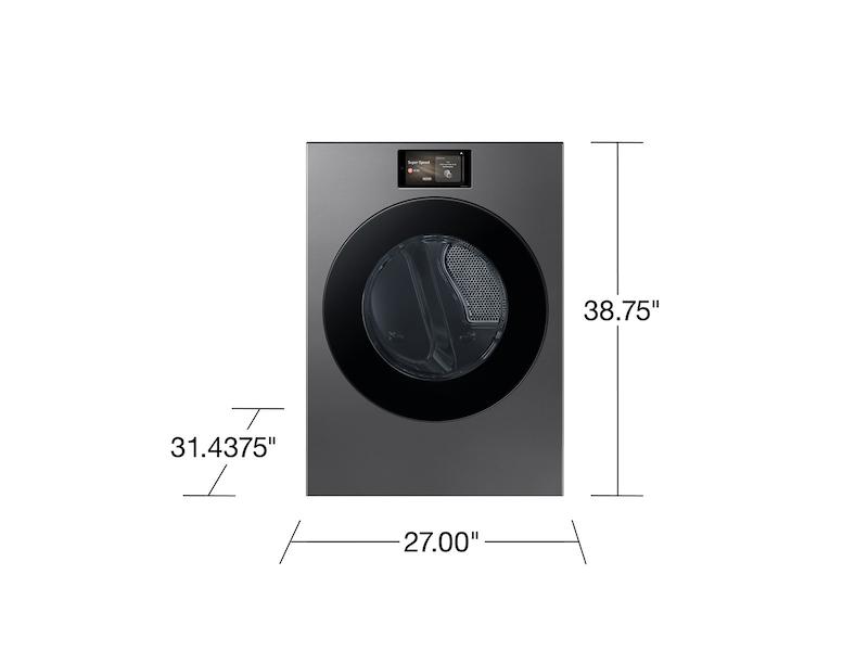 7.6 cu. ft. Bespoke AI Ultra Capacity Front Load Electric Dryer with AI Home and AI OptiDry+ in Dark Steel