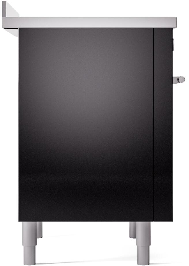 Professional Plus II 36 Inch Electric Freestanding Range in Glossy Black with Trim