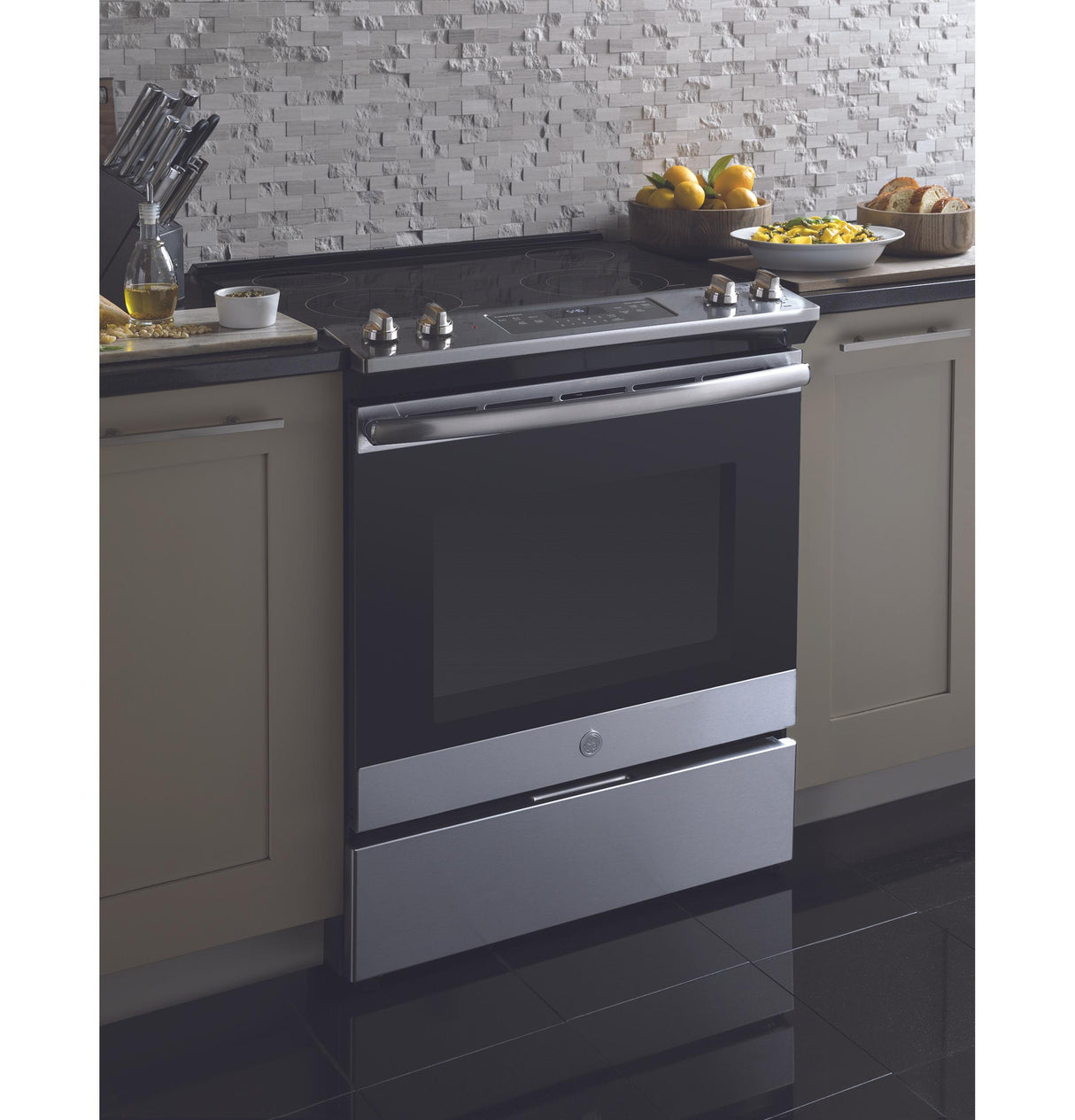 GE® 30" Slide-In Electric Range
