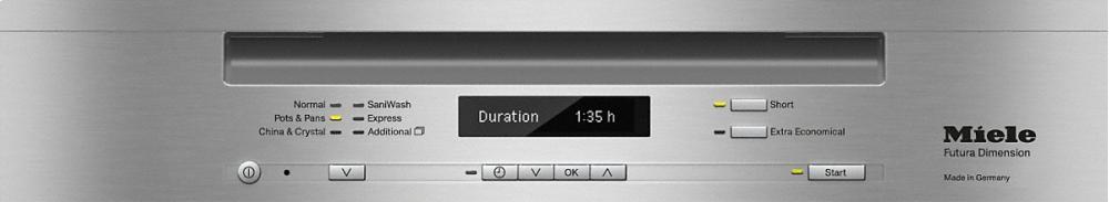 G 6305 SCU AM Pre-finished, full-size dishwasher with visible control panel, 3D cutlery tray and AutoOpen Drying