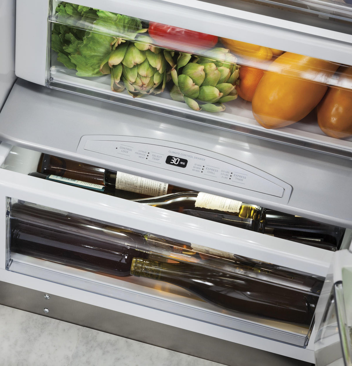 Monogram 48" Smart Built-In Side-by-Side Refrigerator with Dispenser