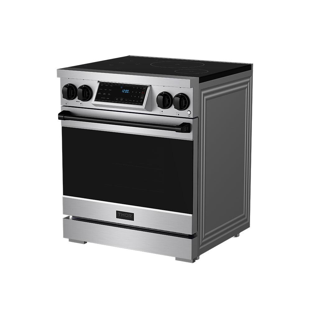 30 Inch Professional Induction Range With Tilt Panel Touch Control In Stainless Steel and Black Gordon Ramsay Series