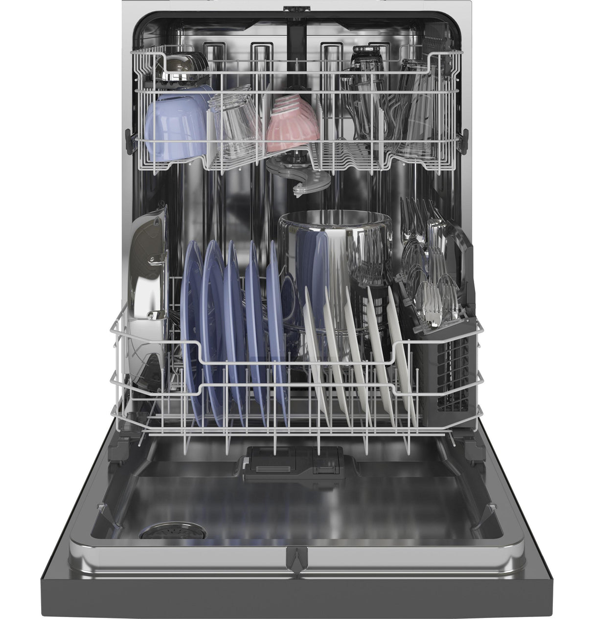 GE® ENERGY STAR® Front Control with Stainless Steel Interior Dishwasher with Sanitize Cycle & Dry Boost