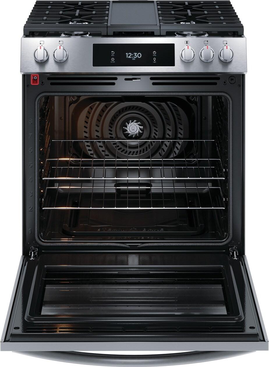 30" Front Control Gas Range with Total Convection