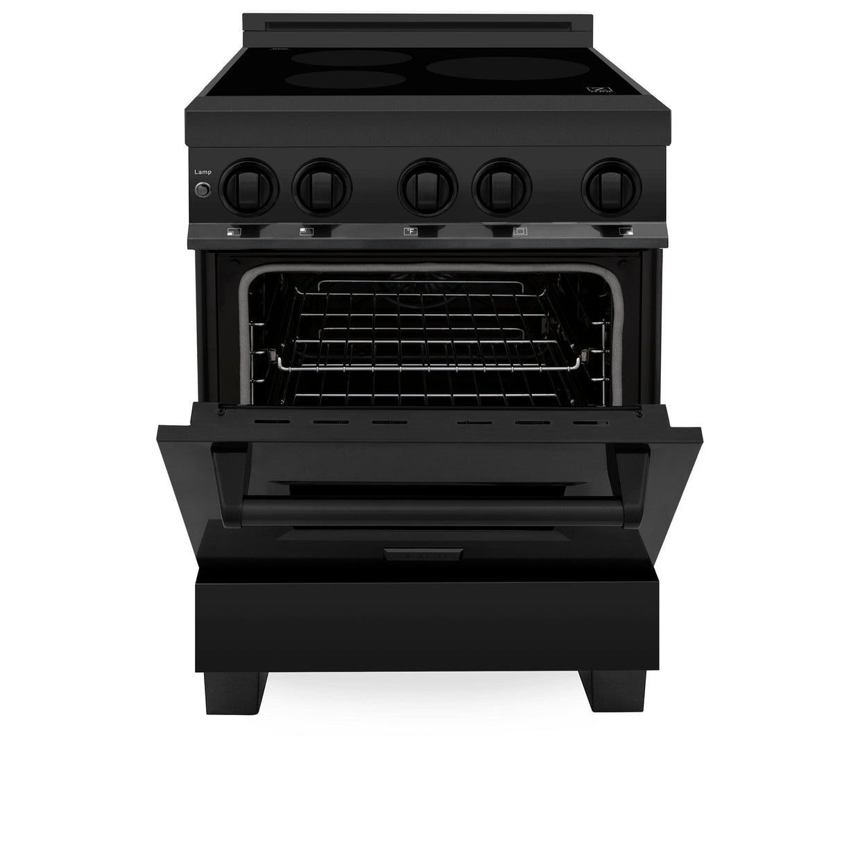 ZLINE 24" 2.8 cu. ft. Induction Range with a 4 Element Stove and Electric Oven in Black Stainless Steel (RAIND-BS-24)