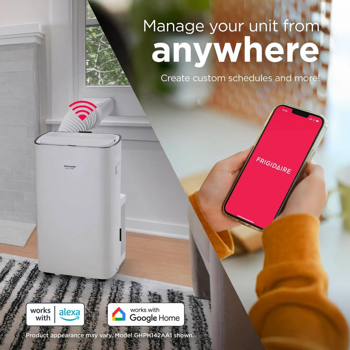 3-in-1 Connected Inverter Portable Room Air Conditioner 14,000 BTU (ASHRAE) / 10,500 BTU (DOE)