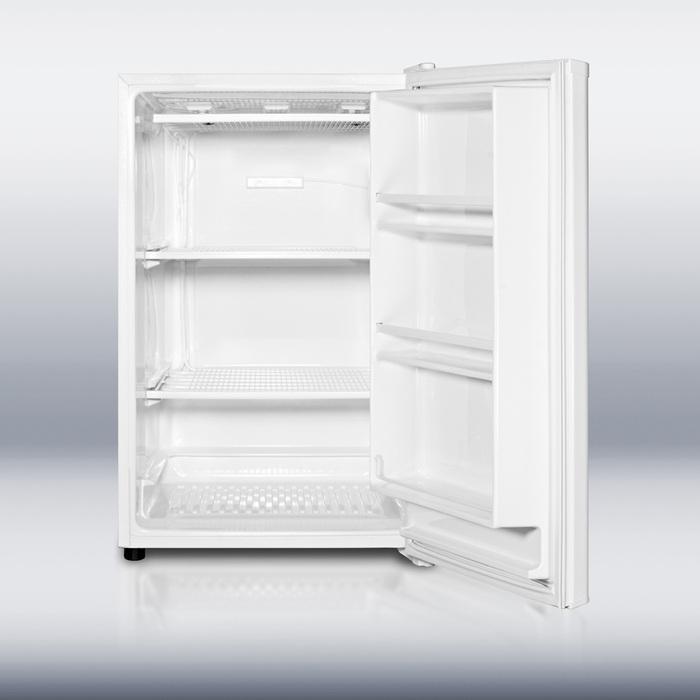 Slim counter height household all-freezer with 5 cu.ft. capacity; replaces FS56