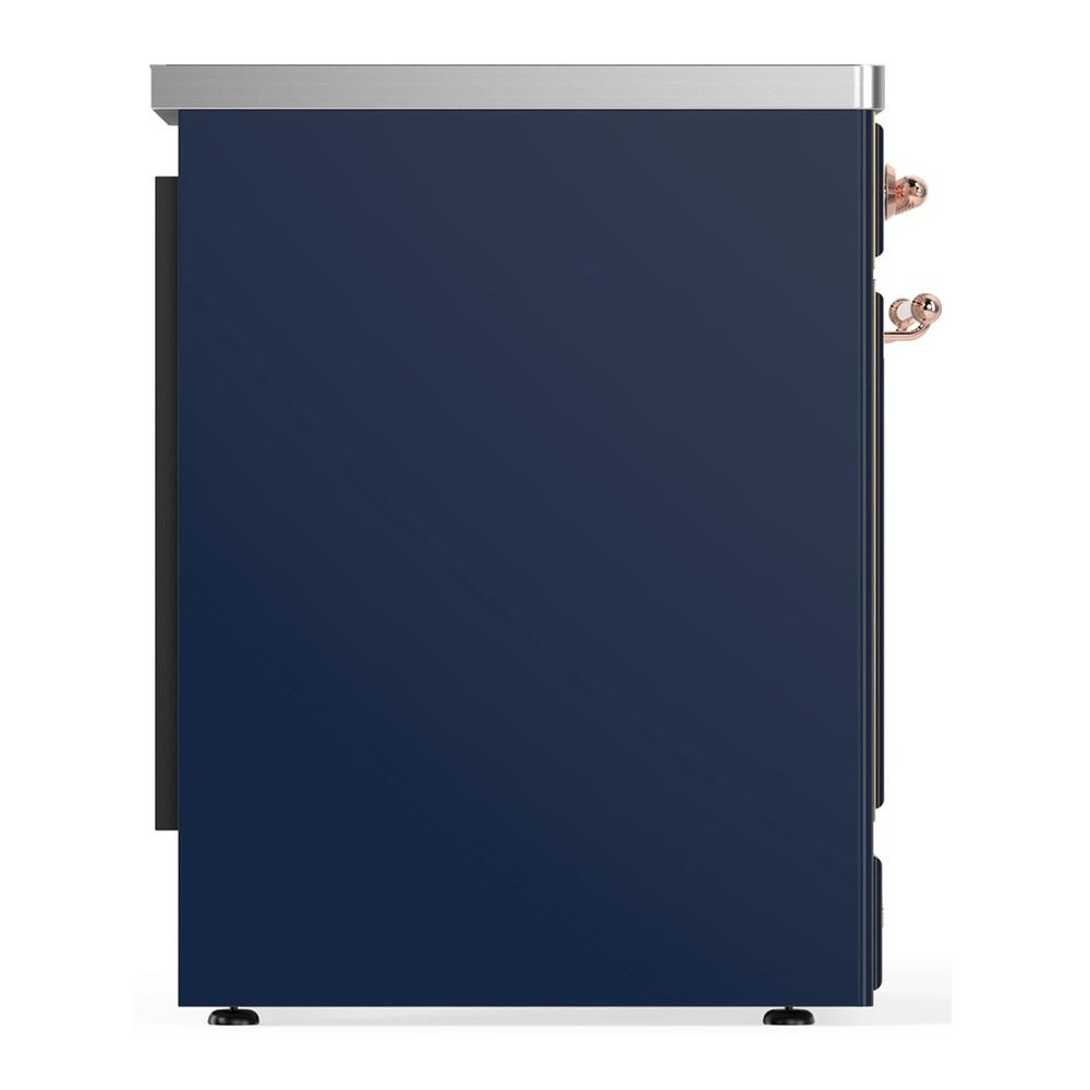 ILVE UMIB30NR3MBP Majestic III 30 inch Induction Range with 4 Elements, 4 cu. ft. Oven Capacity (Triple Glass Door, Midnight Blue, Copper)