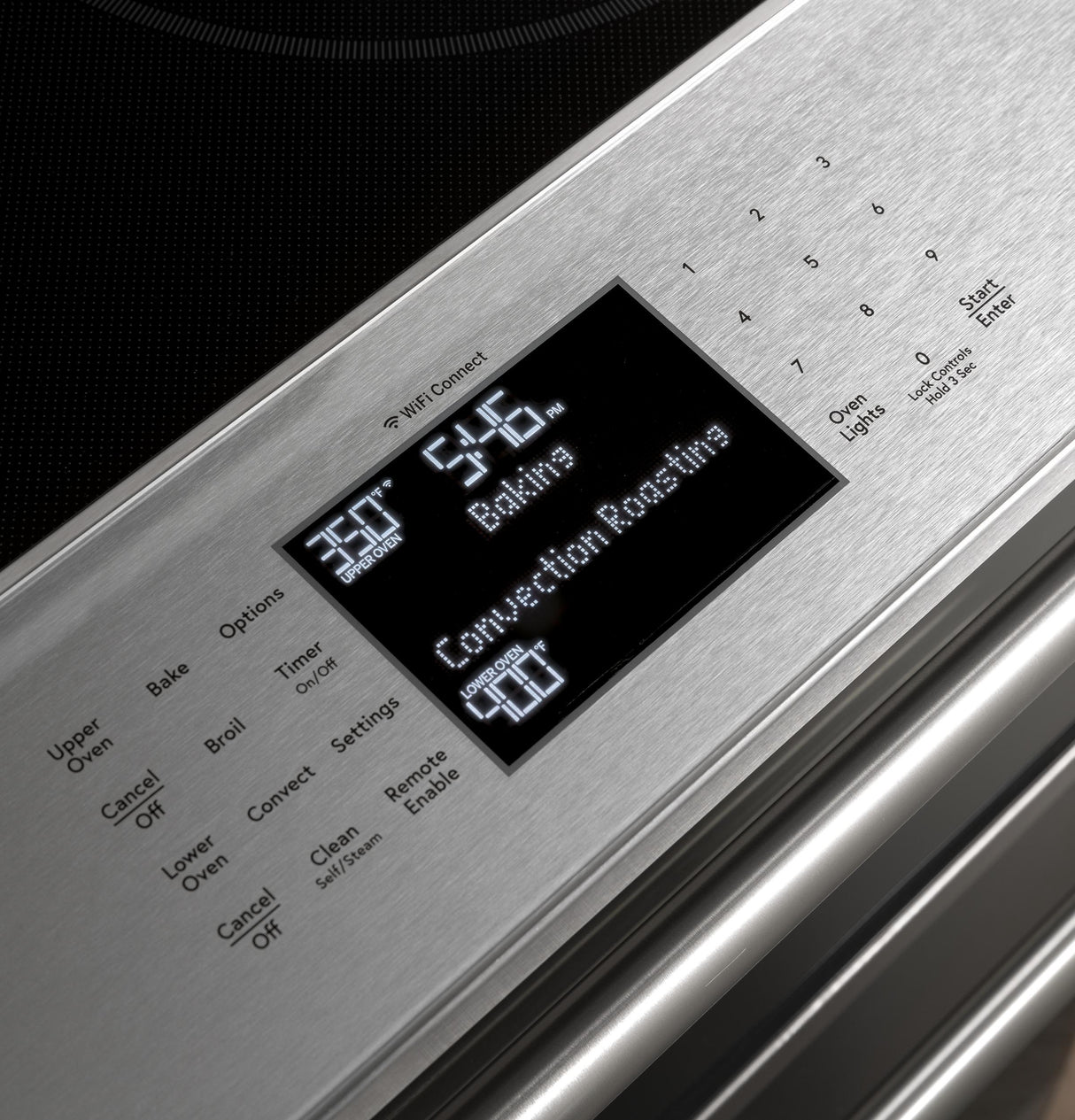 Café™ 30" Smart Slide-In, Front-Control, Radiant and Convection Range in Platinum Glass