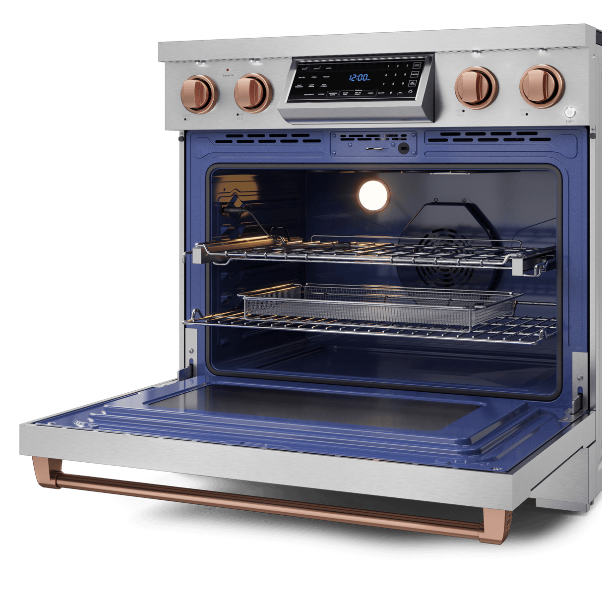 36 Inch Professional Electric Range With Tilt Panel Touch Control In Stainless Steel/rose Gold Gordon Ramsay Series