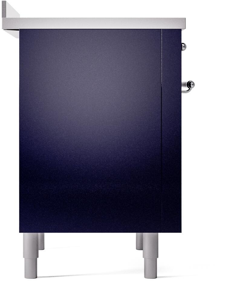 Nostalgie II 36 Inch Electric Freestanding Range in Blue with Chrome Trim
