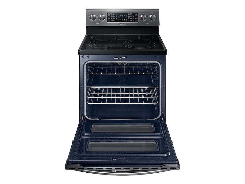 5.9 cu ft. Smart Freestanding Electric Range with Flex Duo™ & Dual Door in Black Stainless Steel