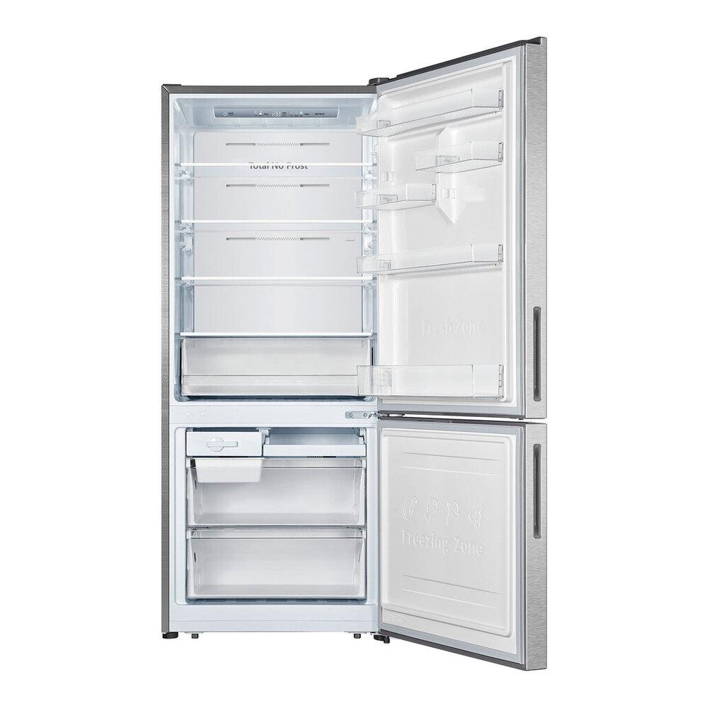 Verona VEFBF2814RSL 28 inch Bottom Freezer Refrigerator with 14.8 cu. ft. Total Capacity, Recessed Handle, Reversible Doors, Ice Maker, Energy Star