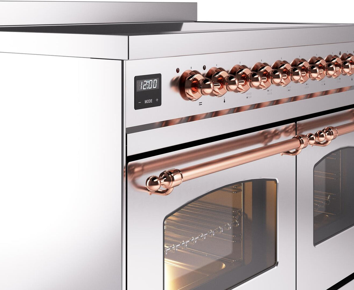 Nostalgie II 40 Inch Electric Freestanding Range in Stainless Steel with Copper Trim