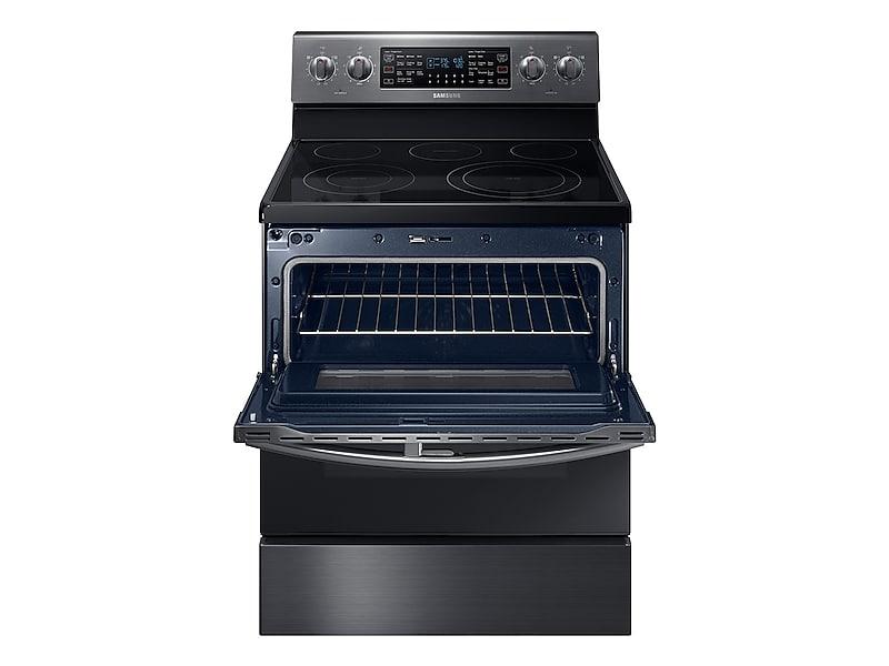 5.9 cu ft. Smart Freestanding Electric Range with Flex Duo™ & Dual Door in Black Stainless Steel
