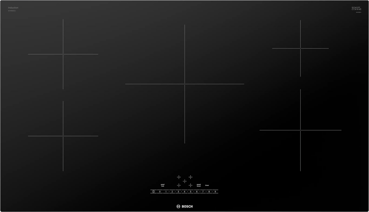 500 Series Induction Cooktop 36" Black, Without Frame