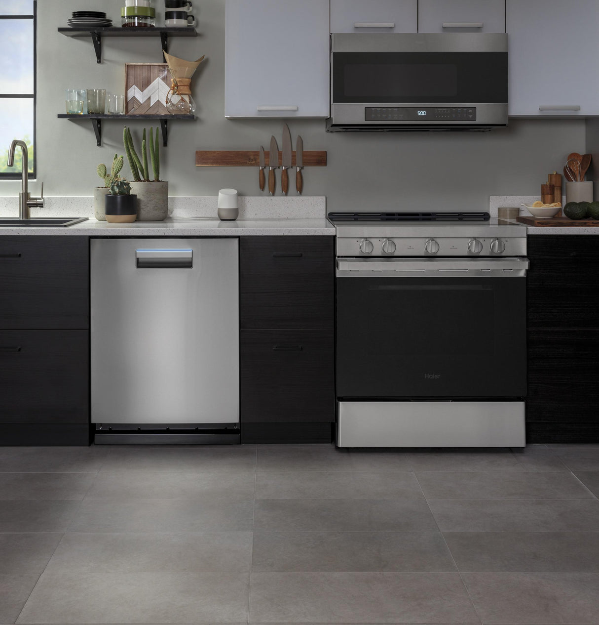 Haier ENERGY STAR® Smart Top Control with Stainless Steel Interior Dishwasher with Sanitize Cycle