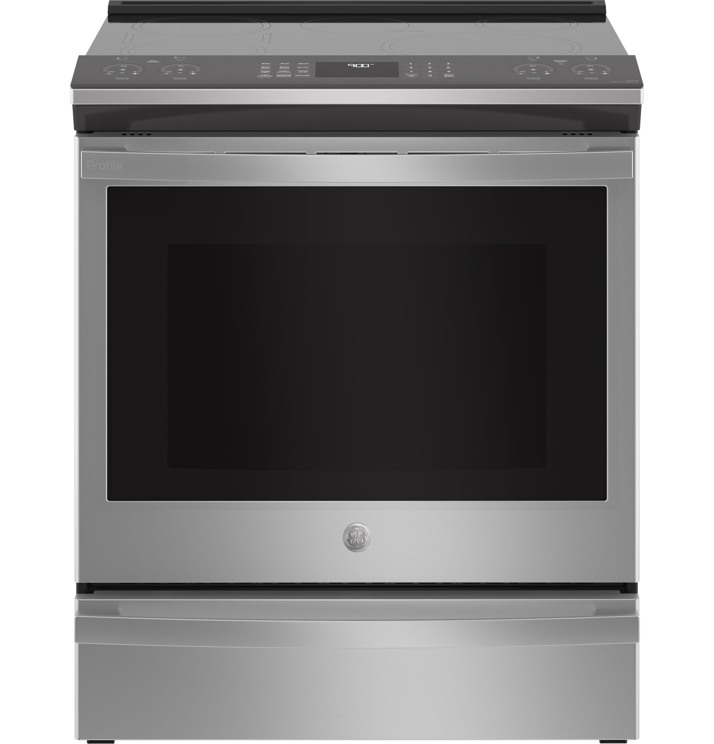 GE Profile™ 30" Smart Slide-In Fingerprint Resistant Front-Control Induction and Convection Range with No Preheat Air Fry