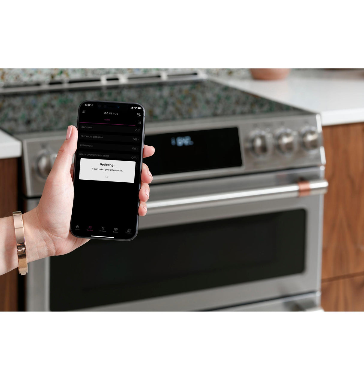 Café™ 30" Smart Slide-In, Front-Control, Induction and Convection Double-Oven Range