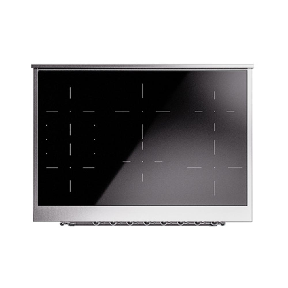 ILVE UNI366NMPWHC Nostalgie II Noblesse 36 inch Induction Range (Triple Glass Door, White, Chrome)