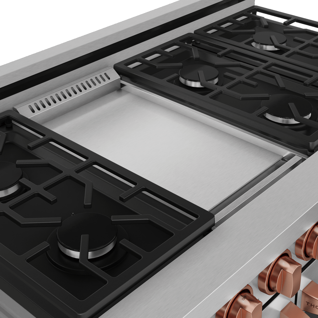 48 Inch Professional Gas Range With Pro-style Knobs In Stainless Steel/rose Gold Gordon Ramsay Series
