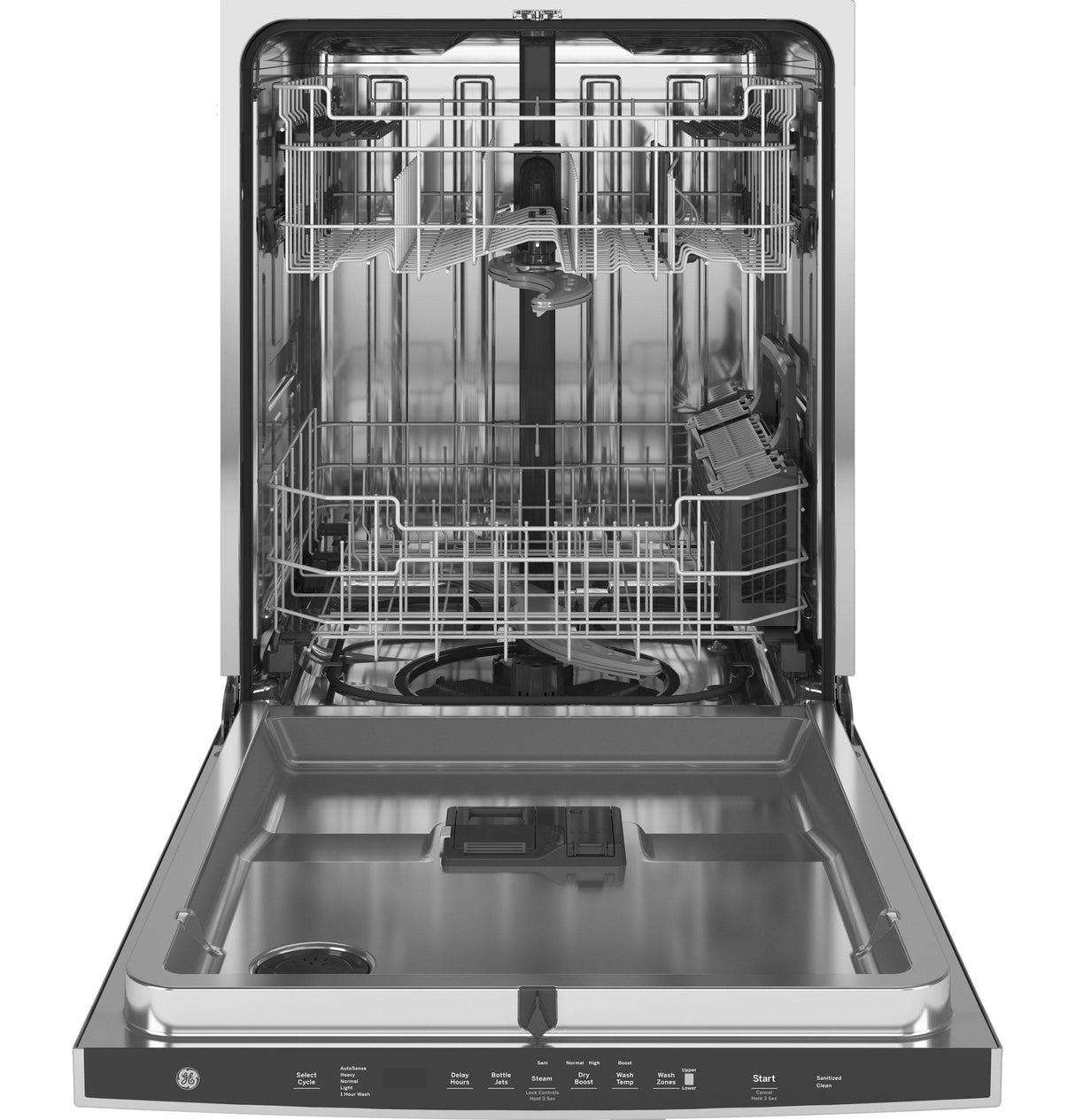GE® ENERGY STAR® Fingerprint Resistant Top Control with Stainless Steel Interior Dishwasher with Sanitize Cycle & Dry Boost with Fan Assist