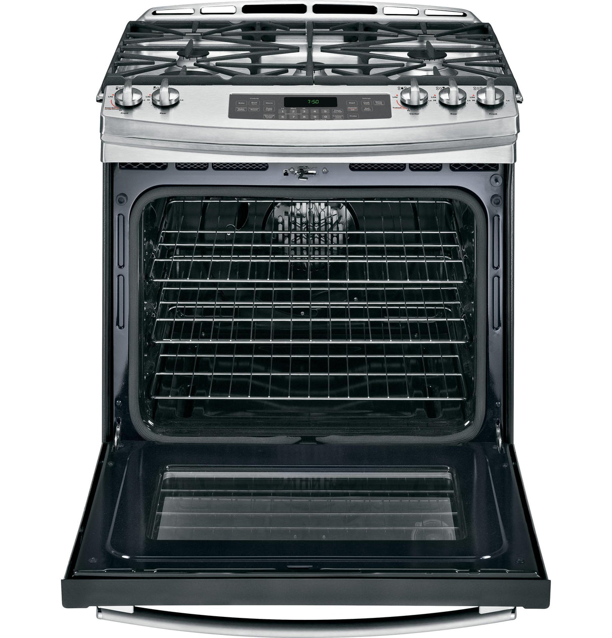GE® 30" Slide-In Front Control Gas Range