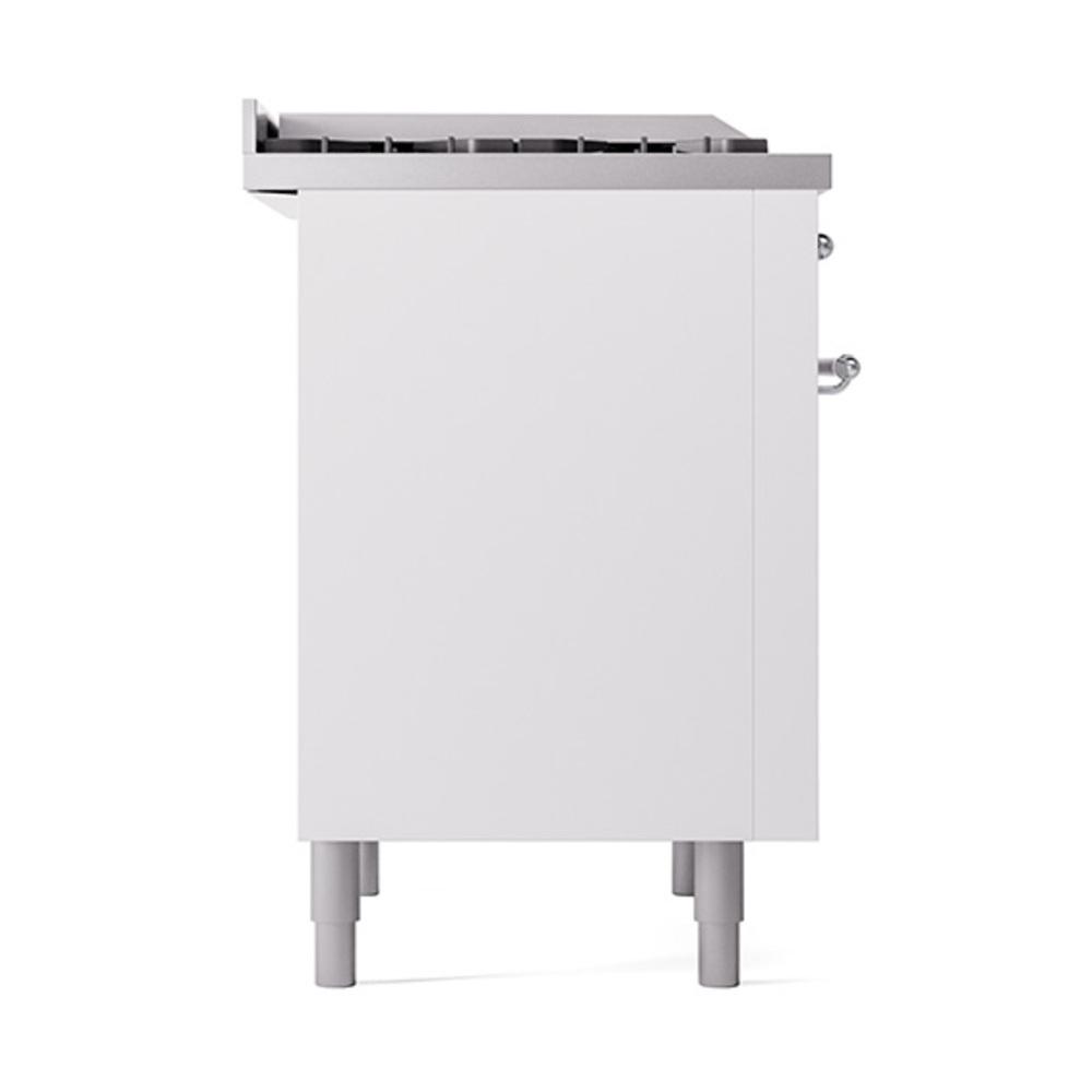 ILVE UN36FQNMPWHC Nostalgie II Noblesse 36 inch Dual Fuel Range (Natural Gas, Solid Door, White, Chrome)