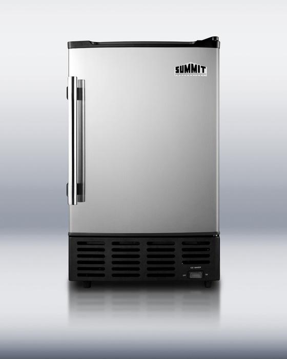 Compact icemaker with manual defrost for undercounter use