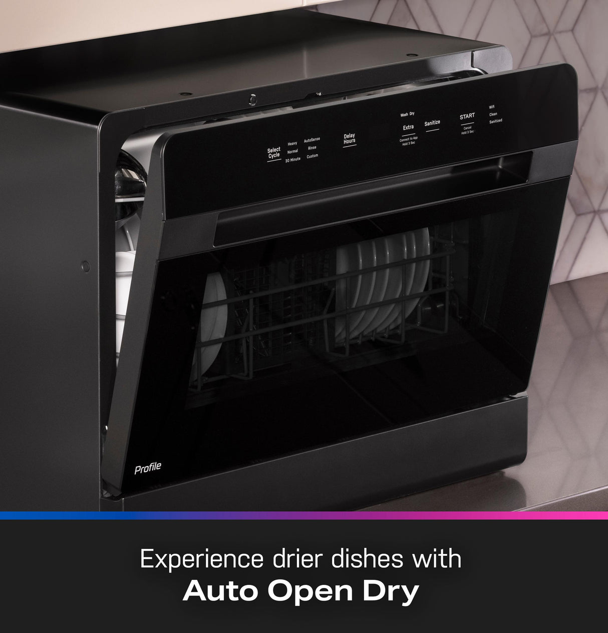 GE Profile™ ENERGY STAR® Smart Compact Dishwasher for Countertop or Built-In