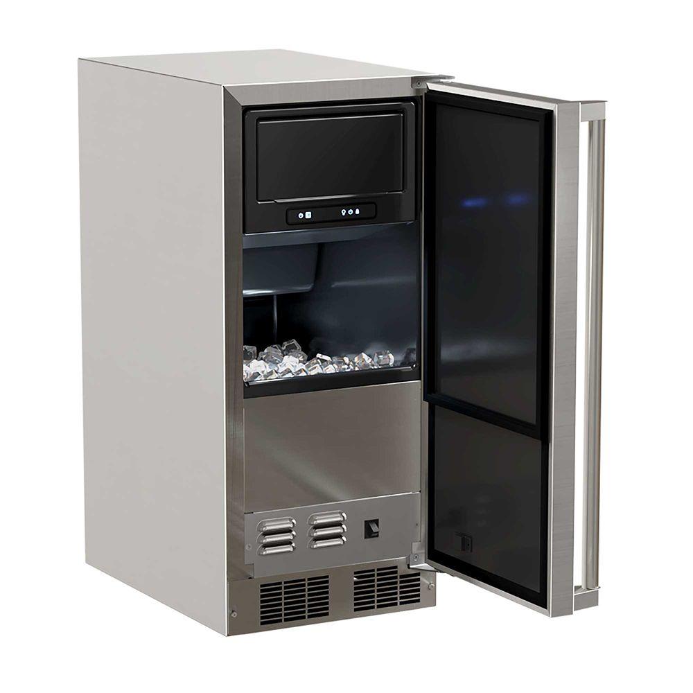 15-In Outdoor Built-In Clear Ice Machine with Door Swing - Right, Pump - Yes