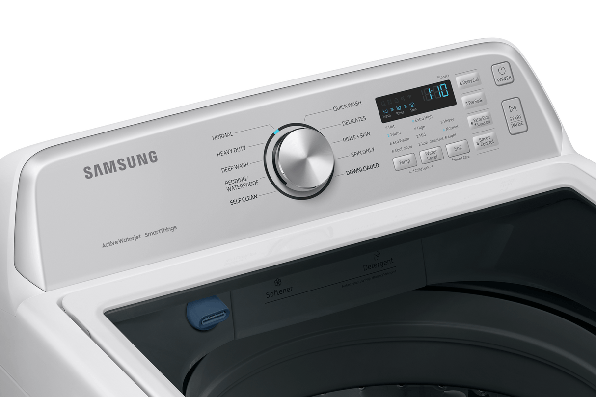 4.6 cu. ft. Large Capacity Smart Top Load Washer with ActiveWave™ Agitator and Active WaterJet in White