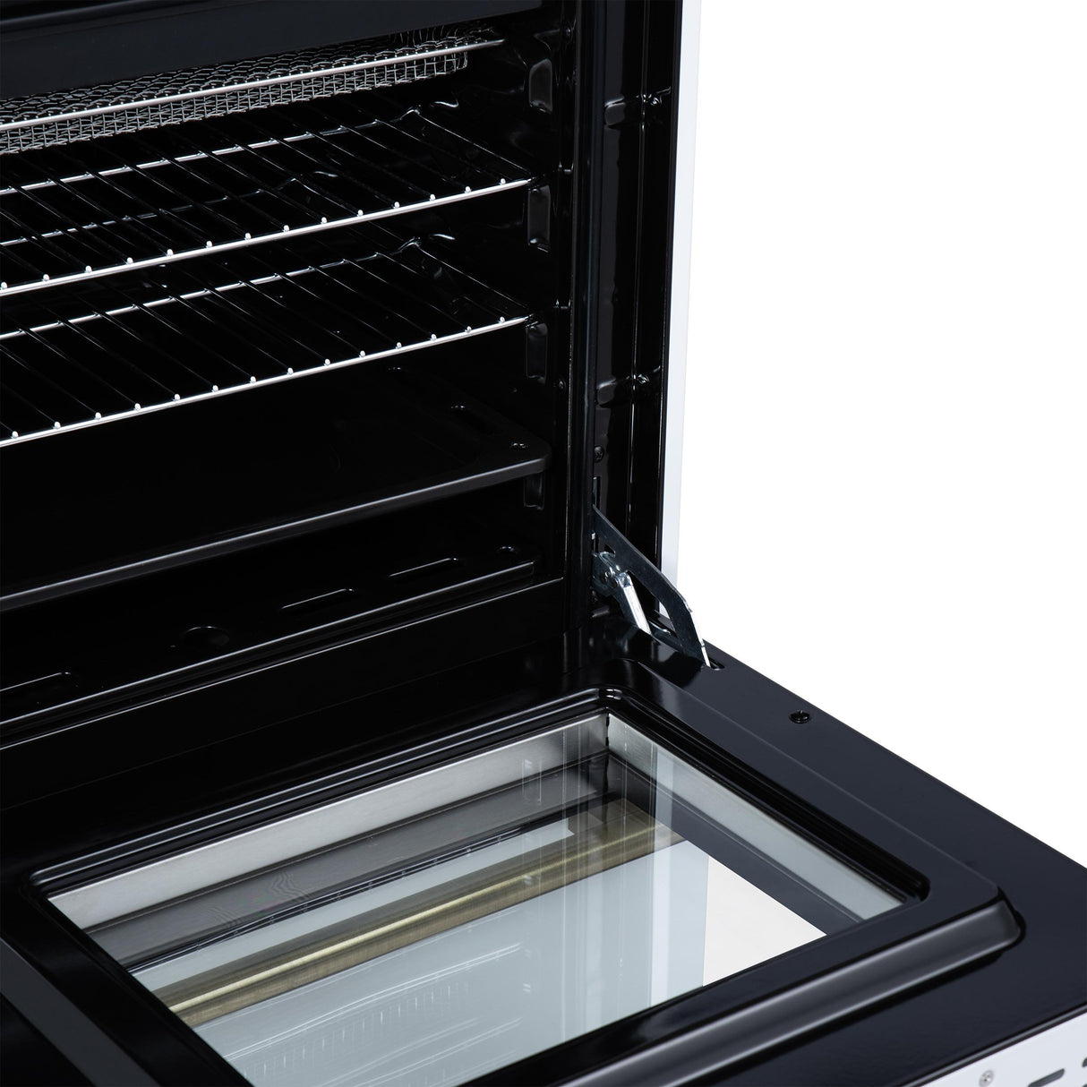 Forno Breno 24 Inch Freestanding Gas Range in White with Antique Brass, Compact Design