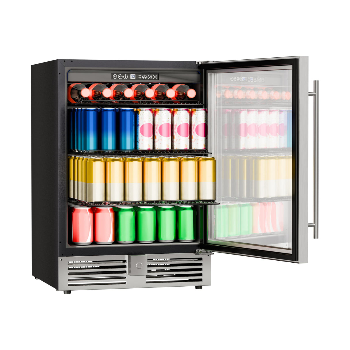 Avanti Beverage Center, 130 Can Capacity, in Stainless Steel with Black Cabinet (BCA516SS-1)