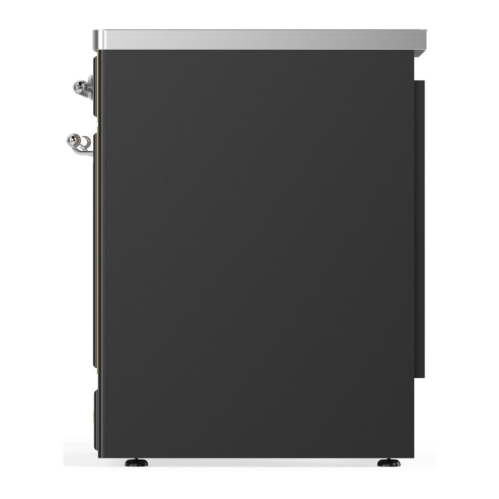 ILVE UMIB30NR3MGC Majestic III 30 inch Induction Range with 4 Elements, 4 cu. ft. Oven Capacity (Triple Glass Door, Graphite Matte, Chrome)