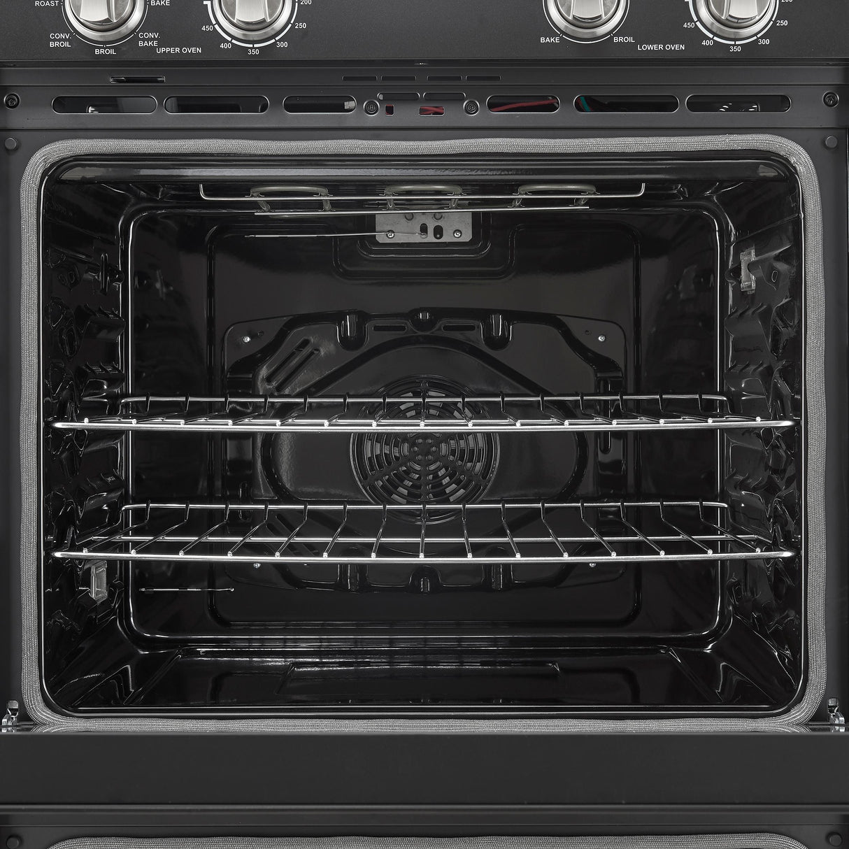 Forno Vomero 30-Inch Double Wall Oven, Black, 10 cu.ft Total Capacity, 7100W Convection, Mechanical Controls, Manuel Steam Clean