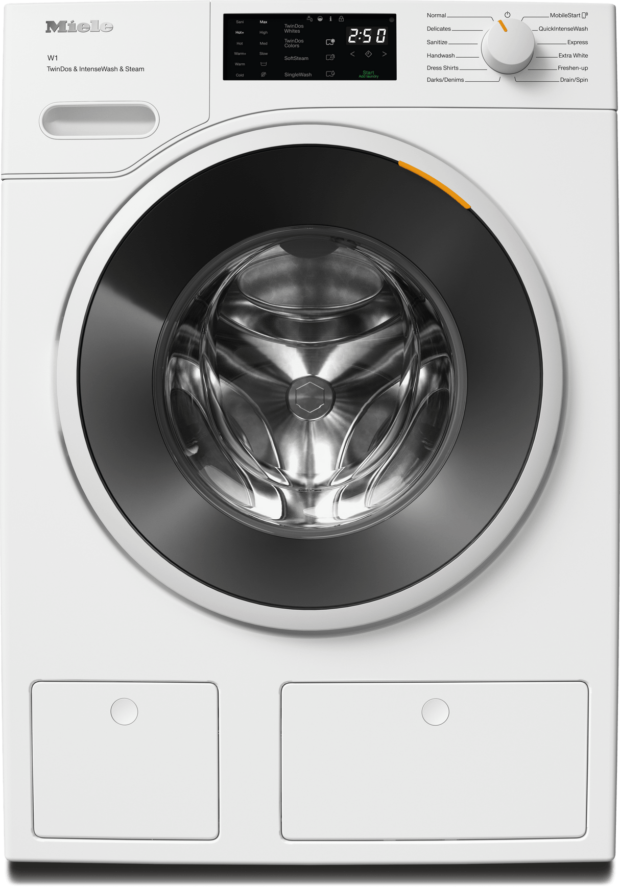 WXF980 WCS TDos&IWash&Steam - W1 front-loading washing machine: 8 kg 1600 rpm Auto Dosing Pre-Ironing Miele@home CapDosing