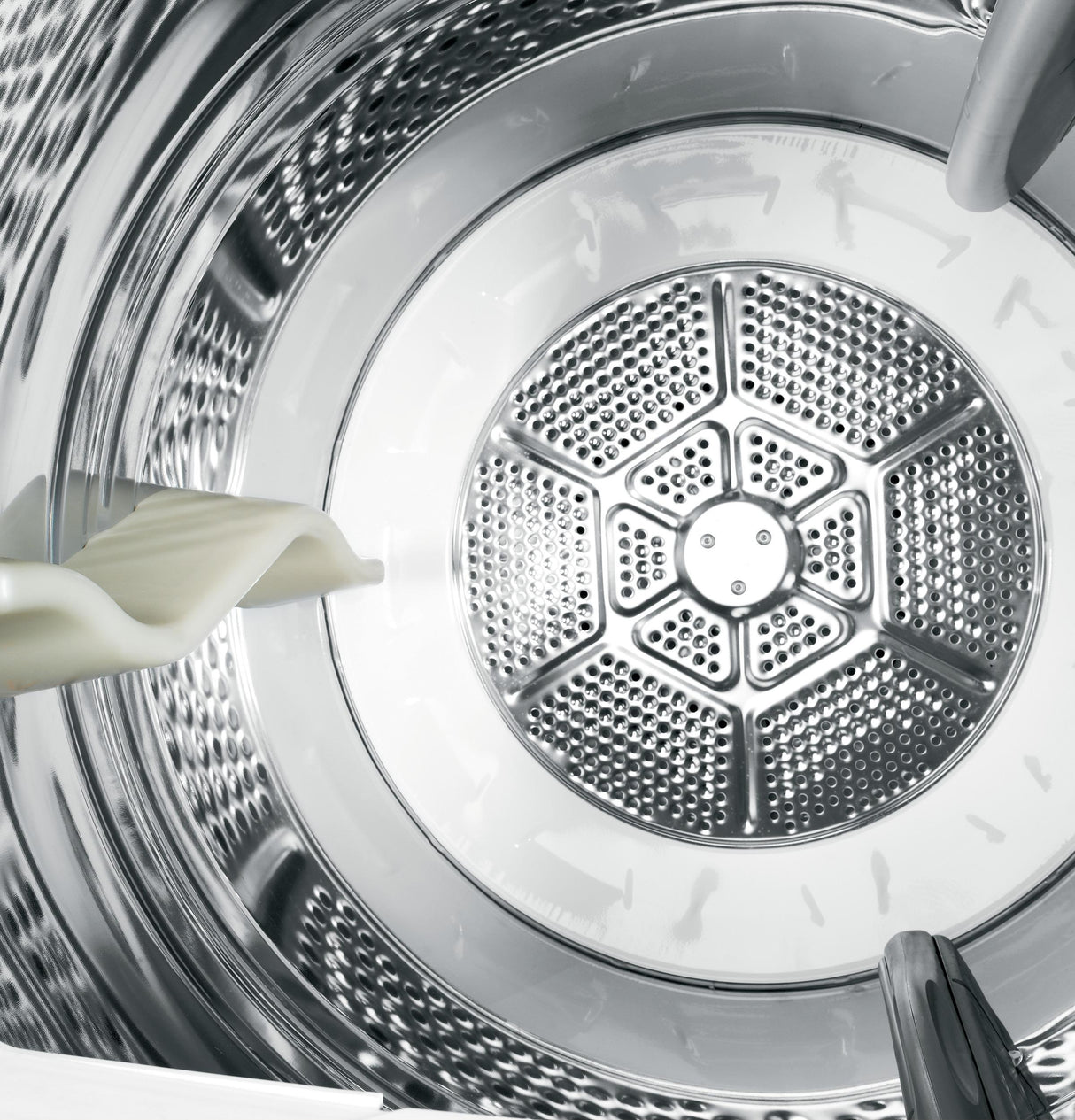 GE® 7.8 cu. ft. capacity gas dryer with stainless steel drum and steam