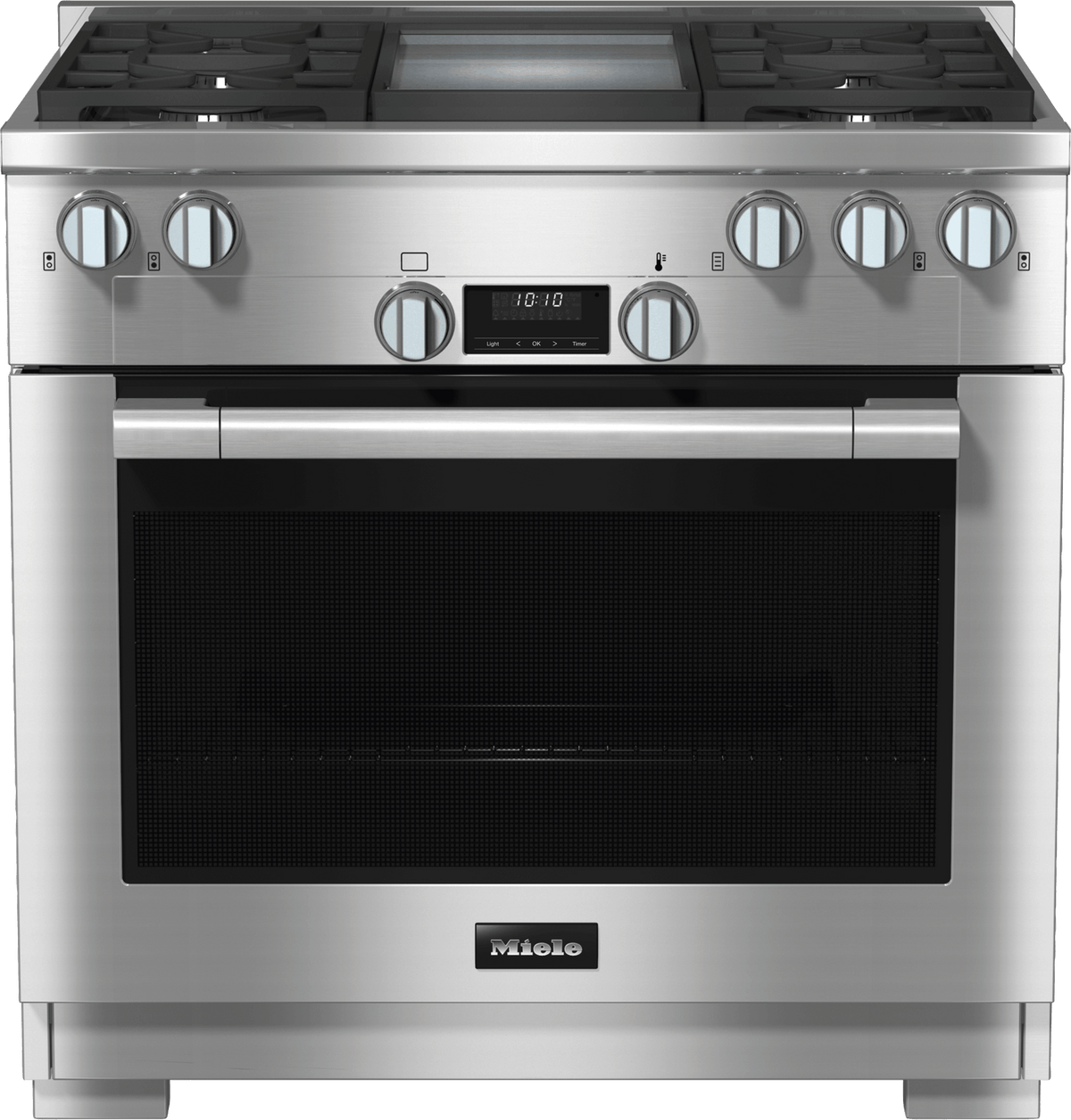 HR 1136-3 G AG GD Clean Touch Steel - 36" Range All Gas with DirectSelect, Twin convection fans and M Pro dual stacked burners