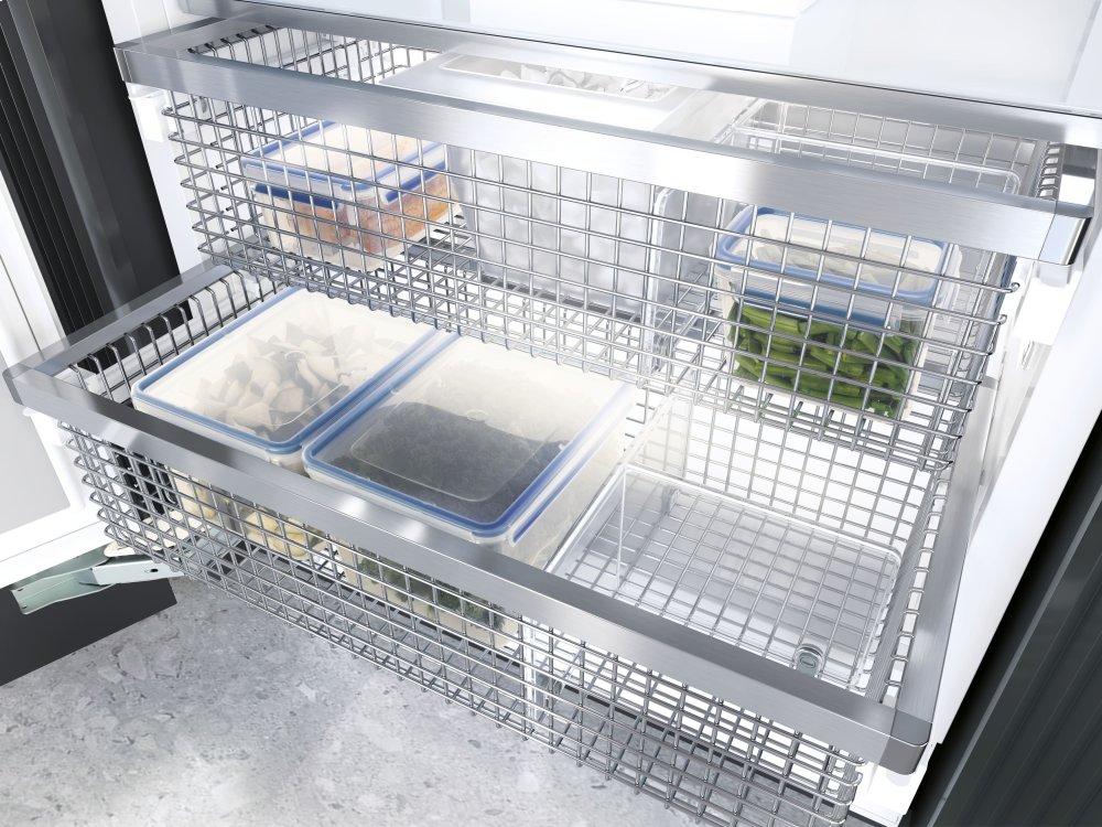 F 2812 SF Stainless steel/CleanSteel - MasterCool™ freezer For high-end design and technology on a large scale.