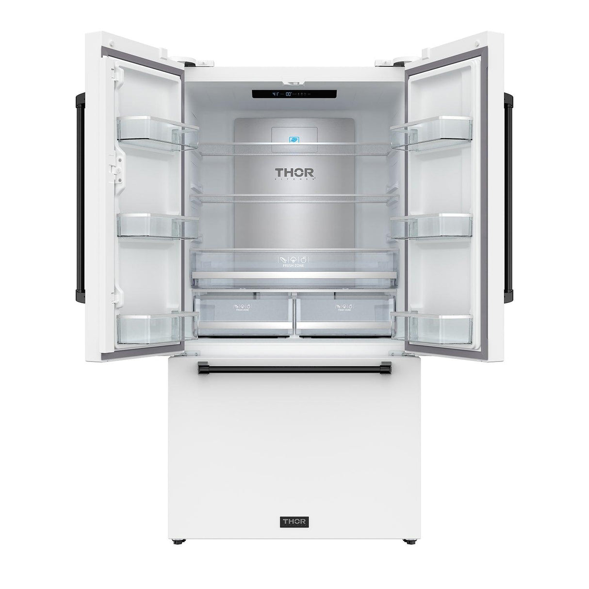 36 Inch French Door Counter Depth Refrigerator With Ice Maker - White/black Gordon Ramsay Series
