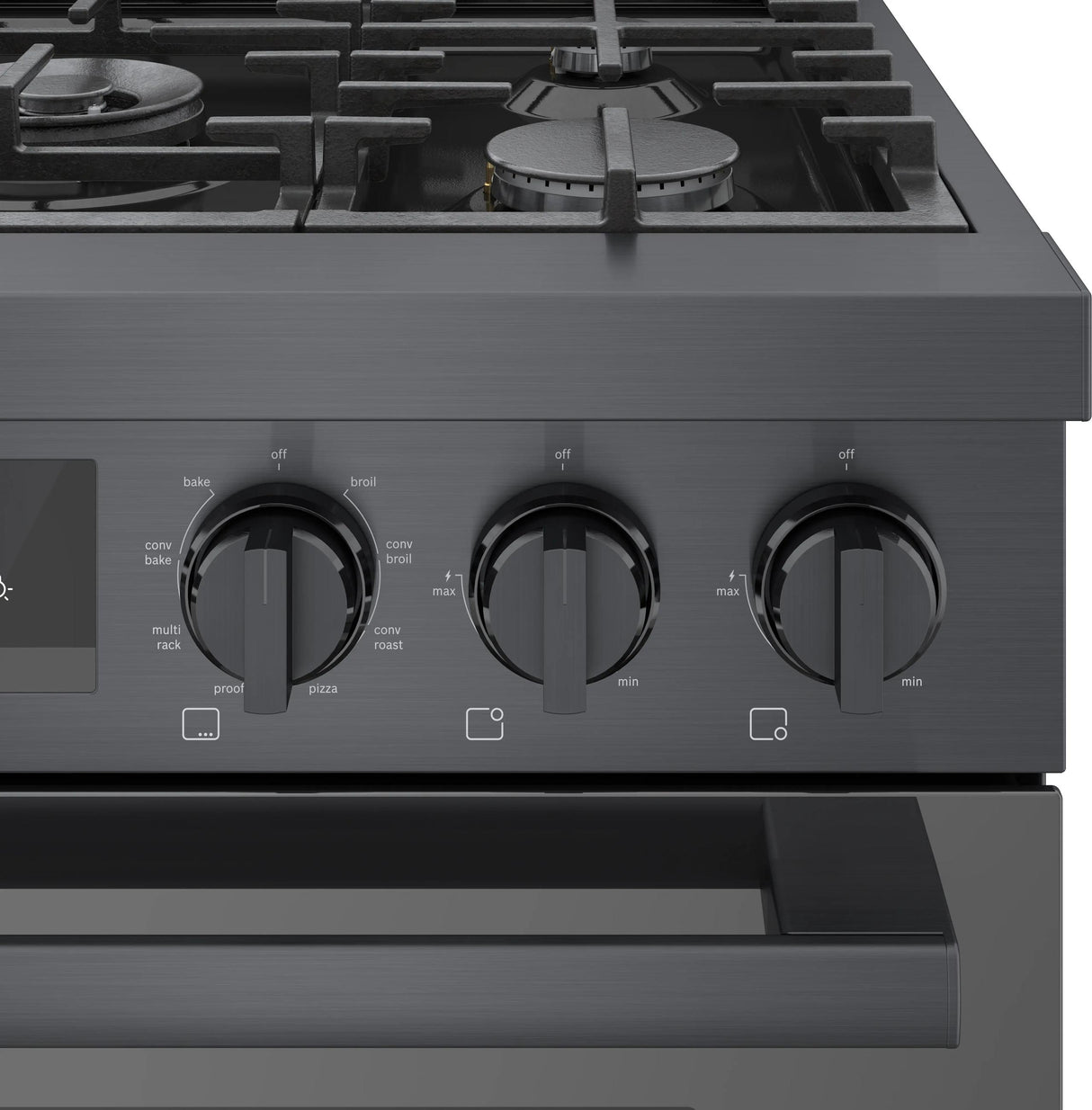 800 Series Dual Fuel Freestanding Range 30" Black Stainless Steel