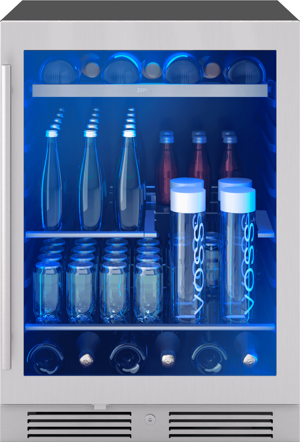 Presrv Bev Cooler, 24in UC, SS+Gls, Rvs Door, 1Z